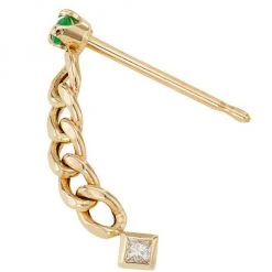 Zoë Chicco 14K Yellow Gold, Diamond & Emerald Curb Chain Drop Earrings 7 Zoë Chicco 14K Yellow Gold, Diamond & Emerald Curb Chain Drop Earrings -Outlet Zoë Chicco Store unnamed file 107