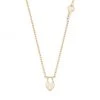 Zoë Chicco Itty Bitty 14K Yellow Gold Heart Padlock & Key Necklace
