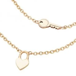 Zoë Chicco Itty Bitty 14K Yellow Gold Heart Padlock & Key Necklace -Outlet Zoë Chicco Store unnamed file 113