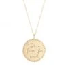 Zoë Chicco Mantra 14K Yellow Gold 'Be A Force For Good' Medium Pendant Necklace