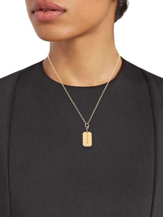 Zoë Chicco 14K Yellow Gold & Diamond 'Balanced' Dog Tag Charm 4 Zoë Chicco 14K Yellow Gold & Diamond 'Balanced' Dog Tag Charm - Image 2