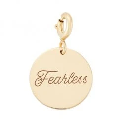 Zoë Chicco 14K Yellow Gold 'Fearless' Disc Charm