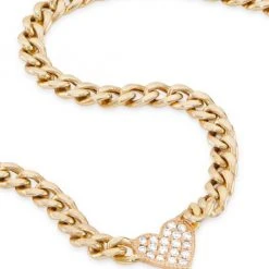 Zo&euml; Chicco Midi Bitty 14K Yellow Gold & Diamond Heart Pendant Necklace -Outlet Zoë Chicco Store unnamed file 164