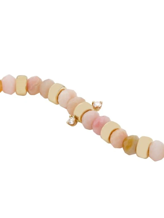 Zoë Chicco 14K Yellow Gold, Pink Opal, & Diamond Beaded Bracelet 6 Zoë Chicco 14K Yellow Gold, Pink Opal, & Diamond Beaded Bracelet - Image 4