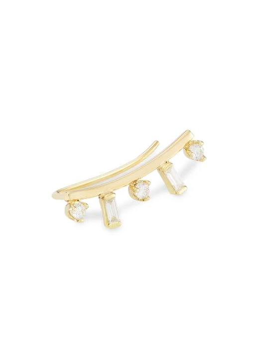 Zoë Chicco Paris 14K Gold & Diamond Small Curved Bar Left Ear Shield 3 Zoë Chicco Paris 14K Gold & Diamond Small Curved Bar Left Ear Shield