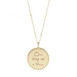 Zoë Chicco Mantra 14K Gold Small Mantra Pendant Necklace