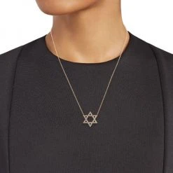 Zoë Chicco Bezel 14K Gold & Diamond Open Star Of David Necklace -Outlet Zoë Chicco Store unnamed file 214