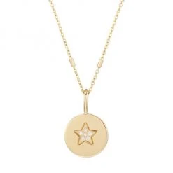 Zoë Chicco Midi Bitty Symbols 14K Yellow Gold & Diamond Star Pendant Necklace