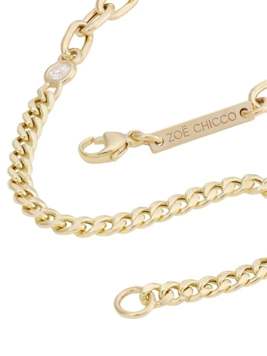 Zoë Chicco 14K Yellow Gold & Diamond Mixed Chain Bracelet 5 Zoë Chicco 14K Yellow Gold & Diamond Mixed Chain Bracelet - Image 3