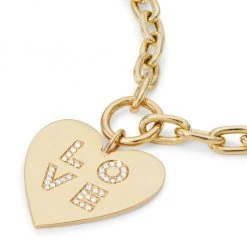 Zo&euml; Chicco 14K Yellow Gold & Diamond "Love" Heart Charm Bracelet -Outlet Zoë Chicco Store unnamed file 240