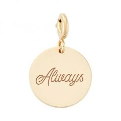 Zoë Chicco 14K Yellow Gold 'Always' Small Disc Charm