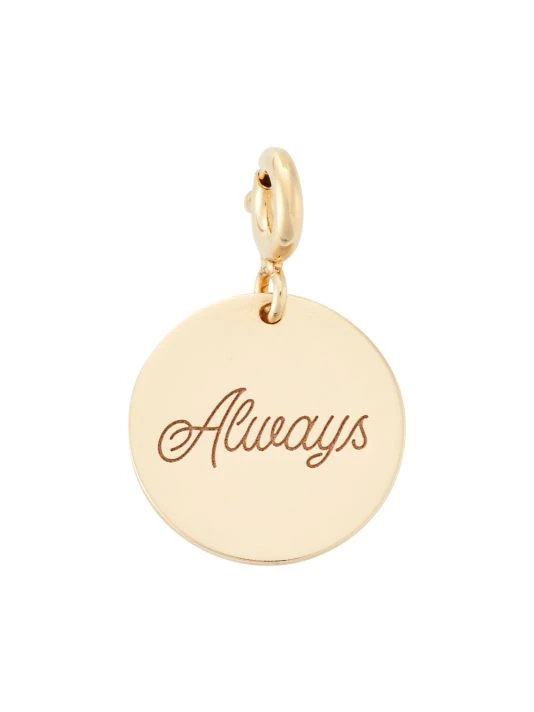 Zoë Chicco 14K Yellow Gold 'Always' Small Disc Charm 3 Zoë Chicco 14K Yellow Gold 'Always' Small Disc Charm