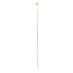 Zoë Chicco 14K Yellow Gold Heart Single Threader Earring
