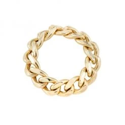 Zoë Chicco Heavy Metal 14K Gold Large Curb Chain Ring -Outlet Zoë Chicco Store unnamed file 293