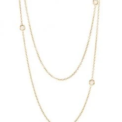 Zoë Chicco Floating Diamonds 14K Gold & Diamond Layered Chain Necklace