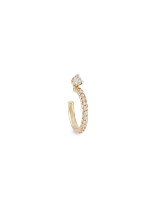 Zoë Chicco Pavé & Bead-Set Diamonds 14K Gold & Diamond Thick Ear Cuff 3 Zoë Chicco Pavé & Bead-Set Diamonds 14K Gold & Diamond Thick Ear Cuff