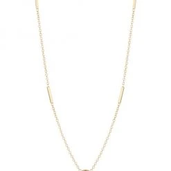 Zoë Chicco Gold Bars 14K Gold & Floating Diamond Necklace