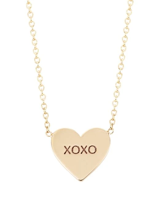 Zoë Chicco Feel The Love 14K Yellow Gold Candy-Heart Pendant Necklace 3 Zoë Chicco Feel The Love 14K Yellow Gold Candy-Heart Pendant Necklace