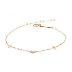 Zoë Chicco Itty Bitty Symbols 14K Yellow Gold & Diamond Celestial Bracelet