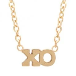 Zoë Chicco Itty Bitty Letters 14K Gold XO Necklace