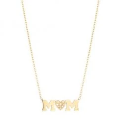 Zoë Chicco Personalized 14K Gold & Diamond Mom Necklace