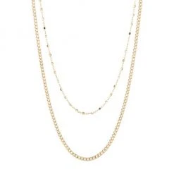 Zoë Chicco Heavy Metal 14K Gold Double Chain Necklace