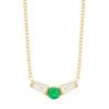 Zoë Chicco 14K Yellow Gold, Emerald & Diamond Baguette Necklace