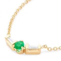 Zoë Chicco 14K Yellow Gold, Emerald & Diamond Baguette Necklace -Outlet Zoë Chicco Store unnamed file 362