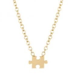 Zoë Chicco Itty Bitty Symbols 14K Gold Puzzle Piece Necklace