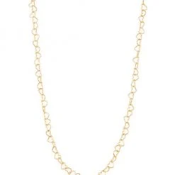 Zoë Chicco Feel The Love 14K Yellow Gold Heart-Link Chain Necklace
