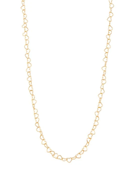 Zoë Chicco Feel The Love 14K Yellow Gold Heart-Link Chain Necklace 3 Zoë Chicco Feel The Love 14K Yellow Gold Heart-Link Chain Necklace