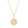 Zoë Chicco Midi Bitty Symbols 14K Yellow Gold & Diamond Star Of David Pendant Necklace