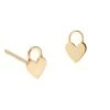 Zo&euml; Chicco Itty Bitty 14K Yellow Gold Heart Padlock Stud Earrings -Outlet Zoë Chicco Store unnamed file 41
