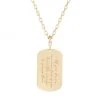 Zoë Chicco Mantra 14K Gold & Diamond Dog Tag Mantra Necklace