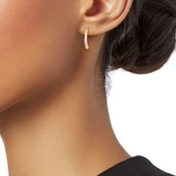 Zoë Chicco Bezel 14K Yellow Gold & Diamond Curved Bar Earring -Outlet Zoë Chicco Store unnamed file 422