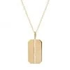 Zoë Chicco 14K Yellow Gold & Diamond Medium Dog Tag Pendant Necklace