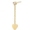 Zo&euml; Chicco Itty Bitty 14K Yellow Gold & Diamond Heart Drop Earring -Outlet Zoë Chicco Store unnamed file 43