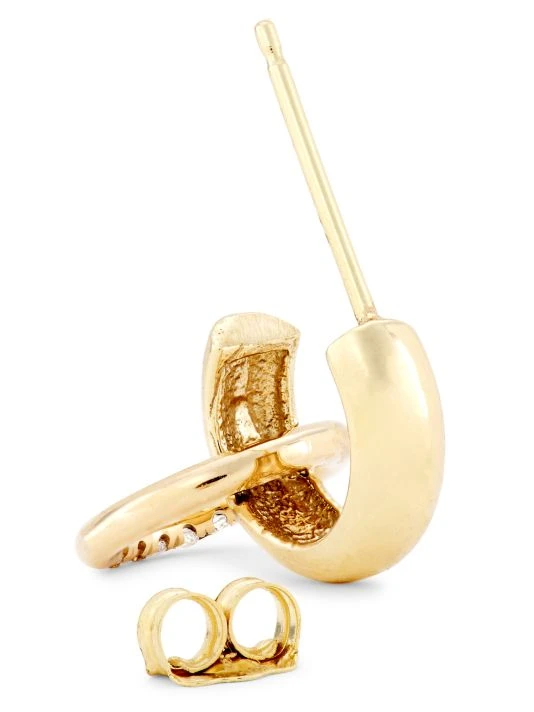 Zoë Chicco 14K Yellow Gold & Diamond Door-Knocker Hoop Earrings 5 Zoë Chicco 14K Yellow Gold & Diamond Door-Knocker Hoop Earrings - Image 3