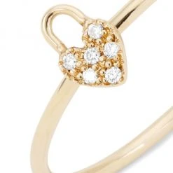 Zoë Chicco Itty Bitty Symbols 14K Yellow Gold & Diamond Padlock Heart Ring -Outlet Zoë Chicco Store unnamed file 439