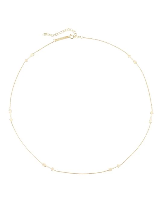 Zoë Chicco Feel The Love 14K Yellow Gold Arrow Station Necklace 3 Zoë Chicco Feel The Love 14K Yellow Gold Arrow Station Necklace