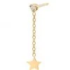 Zo&euml; Chicco Itty Bitty 14K Yellow Gold & Diamond Star Drop Earring