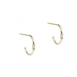 Zoë Chicco 14K Yellow Gold & Baguette Diamonds Hoop Earrings