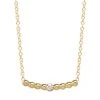 Zoë Chicco Gold Beads 14K Yellow Gold & Diamond Curved Bar Pendant Necklace