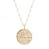 Zoë Chicco Mantras 14K Yellow Gold "Good Things Are Coming" Disc Pendant Necklace