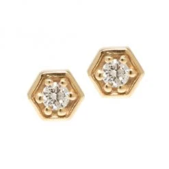 Zo&euml; Chicco Paris 14K Yellow Gold & Diamond Stud Earrings
