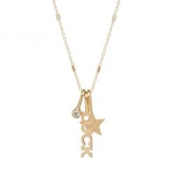 Zoë Chicco 14K Yellow Gold & Diamond 3-Charm Necklace