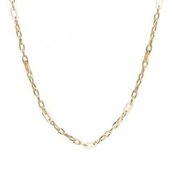 Zoë Chicco Heavy Metal 14K Yellow Gold & Diamond Pavé Medium Square-Oval Link Necklace