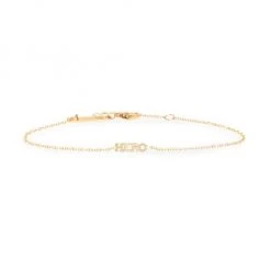 Zoë Chicco Itty Bitty Words 14K Yellow Gold 'Hero' Bracelet