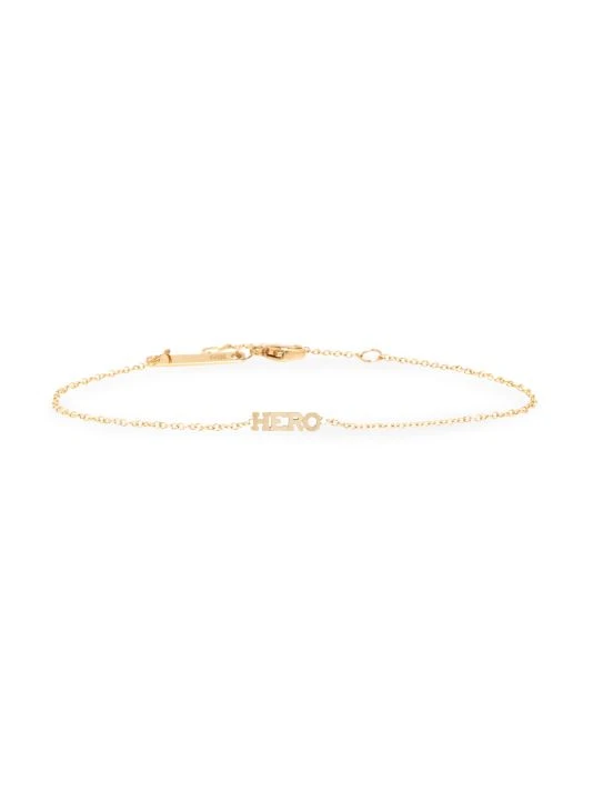 Zoë Chicco Itty Bitty Words 14K Yellow Gold 'Hero' Bracelet 3 Zoë Chicco Itty Bitty Words 14K Yellow Gold 'Hero' Bracelet