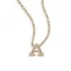 Zoë Chicco Pavé Diamond & 14K Yellow Gold Initial Pendant Necklace Initial E
